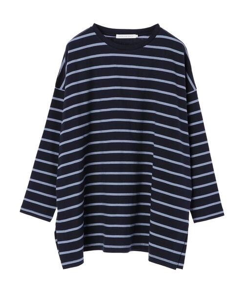 AMERICAN HOLIC(アメリカンホリック)の「サイドスリットオーバーカットチュニック(Tシャツ/カットソー・レディース・ネイビー/ピンク/ブルー/グリーン/オフホワイト・MEDIUM/LARGE)」の21枚目の写真