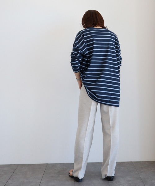 AMERICAN HOLIC(アメリカンホリック)の「サイドスリットオーバーカットチュニック(Tシャツ/カットソー・レディース・ネイビー/ピンク/ブルー/グリーン/オフホワイト・MEDIUM/LARGE)」の20枚目の写真