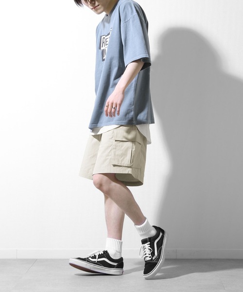 ZIP FIVE（ジップファイブ）の「ウェザークロス素材フラップポケットカーゴショートパンツ（カーゴパンツ・メンズ・オフホワイト/カーキ/ブラック・LARGE/MEDIUM）」の4枚目の写真