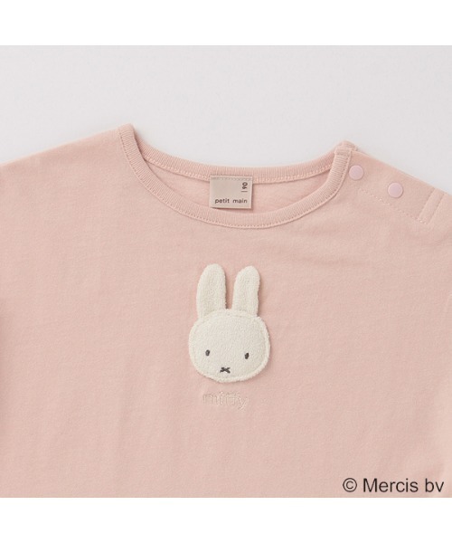 petit main（プティマイン）の「【miffy】モチーフTシャツ（Tシャツ/カットソー・キッズ・アイボリー/エメラルド/ピンク系その他・80ｃｍ/110cm/100cm/120cm/130cm/90㎝/90cm）」の5枚目の写真