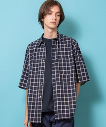 【FACTOTUM】コンフォートハイカウントコットンパネルワイドレギュラーシャツS/S