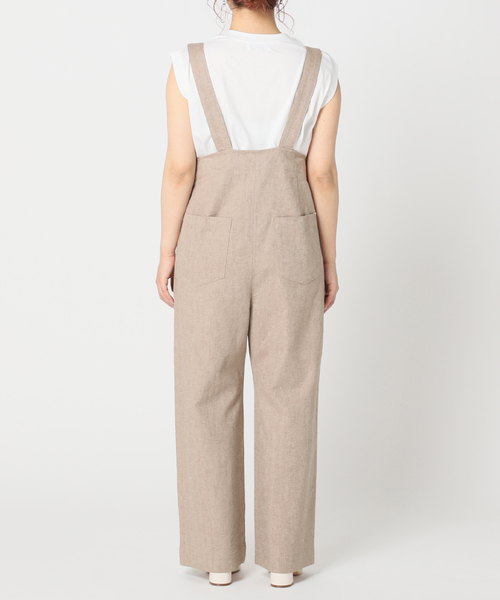 Simplicite（サンプリシテ）の「ハイウエストサロペット◆（サロペット/オーバーオール・レディース・ホワイト/ベージュ・FREE）」の20枚目の写真