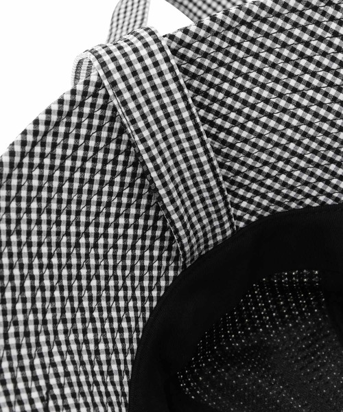 ROPE' PICNIC（ロペピクニック）の「【ウォッシャブル・吸水速乾】サッカーチェックアーミッシュハット（ハット・レディース・オフホワイト/ブラウン・FREE）」の6枚目の写真