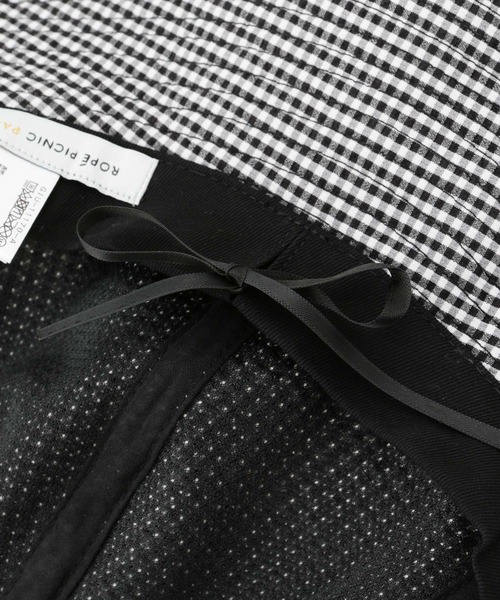 ROPE' PICNIC（ロペピクニック）の「【ウォッシャブル・吸水速乾】サッカーチェックアーミッシュハット（ハット・レディース・オフホワイト/ブラウン・FREE）」の7枚目の写真