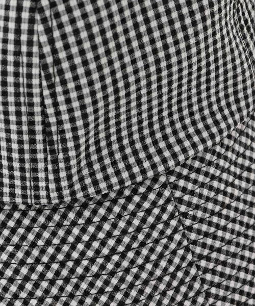 ROPE' PICNIC（ロペピクニック）の「【ウォッシャブル・吸水速乾】サッカーチェックアーミッシュハット（ハット・レディース・オフホワイト/ブラウン・FREE）」の10枚目の写真