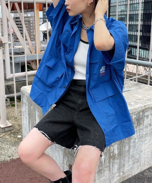 Sourcream(サワークリーム)の「【Sourcream/サワークリーム】FISH MIL SHIRTS(シャツ/ブラウス・メンズ・ブラック/ブルー/グリーン・FREE)」の3枚目の写真