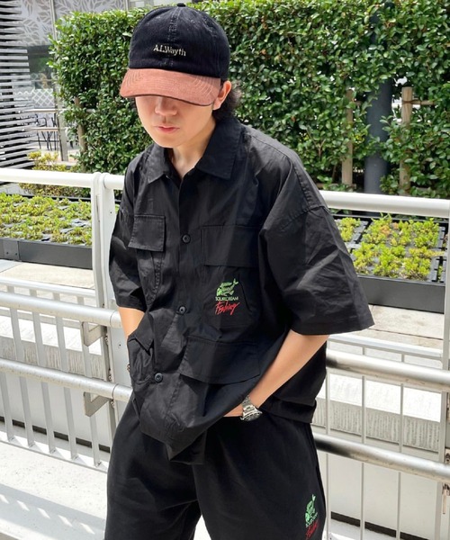 Sourcream(サワークリーム)の「【Sourcream/サワークリーム】FISH MIL SHIRTS(シャツ/ブラウス・メンズ・ブラック/ブルー/グリーン・FREE)」の2枚目の写真