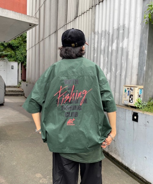 Sourcream(サワークリーム)の「【Sourcream/サワークリーム】FISH MIL SHIRTS(シャツ/ブラウス・メンズ・ブラック/ブルー/グリーン・FREE)」の6枚目の写真
