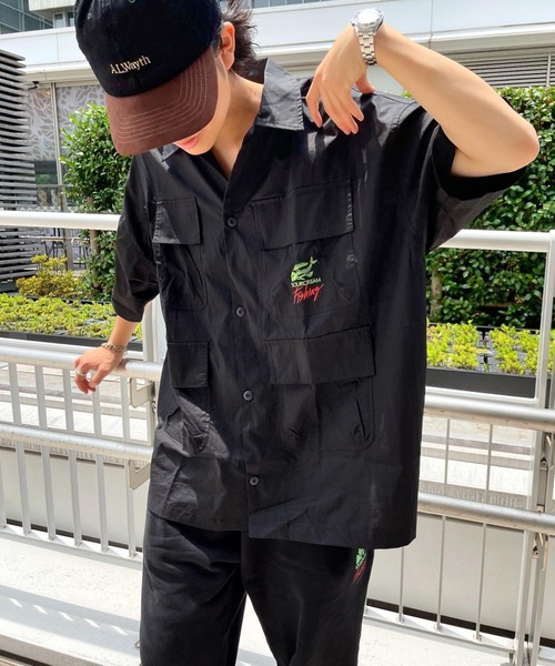 Sourcream(サワークリーム)の「【Sourcream/サワークリーム】FISH MIL SHIRTS(シャツ/ブラウス・メンズ・ブラック/ブルー/グリーン・FREE)」の16枚目の写真