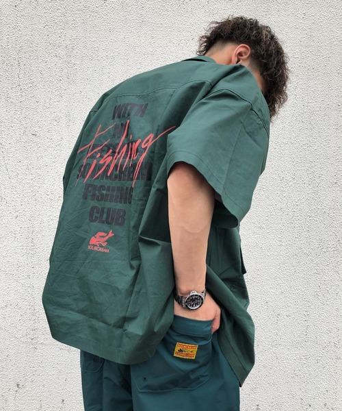 Sourcream(サワークリーム)の「【Sourcream/サワークリーム】FISH MIL SHIRTS(シャツ/ブラウス・メンズ・ブラック/ブルー/グリーン・FREE)」の11枚目の写真