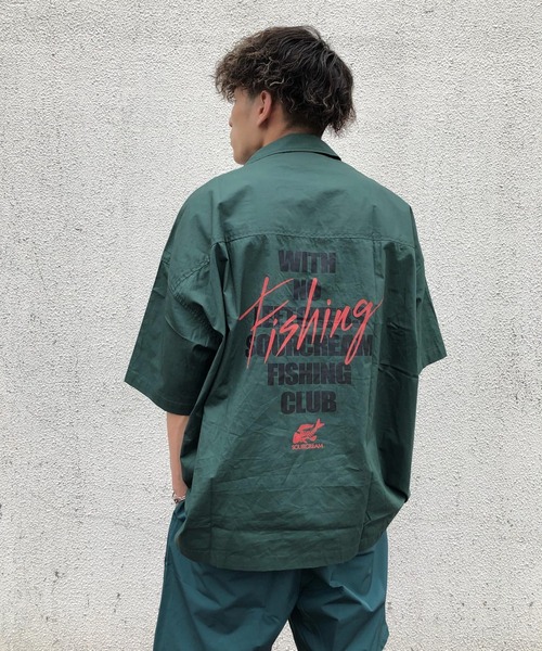 Sourcream(サワークリーム)の「【Sourcream/サワークリーム】FISH MIL SHIRTS(シャツ/ブラウス・メンズ・ブラック/ブルー/グリーン・FREE)」の13枚目の写真