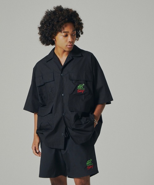 Sourcream(サワークリーム)の「【Sourcream/サワークリーム】FISH MIL SHIRTS(シャツ/ブラウス・メンズ・ブラック/ブルー/グリーン・FREE)」の15枚目の写真