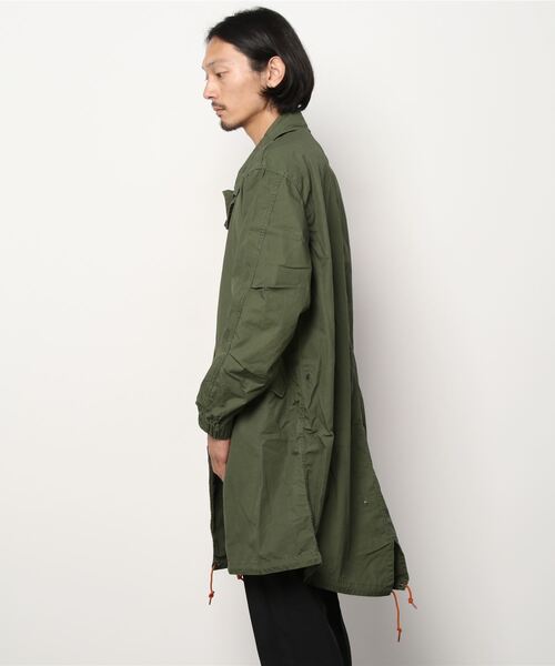 CAL O LINE(キャルオーライン)の「【 CAL O LINE / キャル オー ライン 】 モッズコート ミリタリーコート CL212080 SES(モッズコート・メンズ・ブラック/オリーブドラブ・M/L)」の3枚目の写真