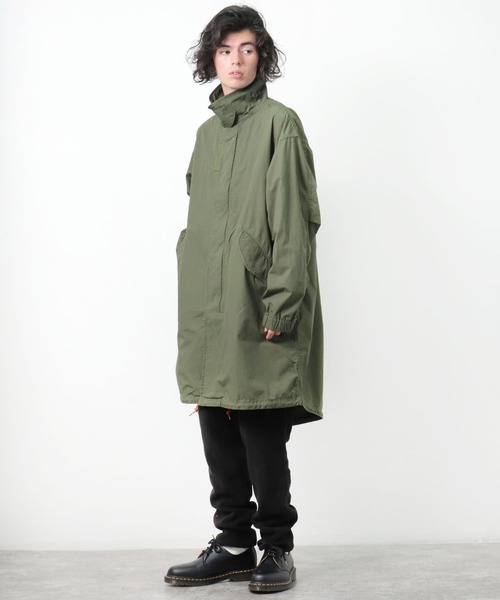 CAL O LINE(キャルオーライン)の「【 CAL O LINE / キャル オー ライン 】 モッズコート ミリタリーコート CL212080 SES(モッズコート・メンズ・ブラック/オリーブドラブ・M/L)」の2枚目の写真