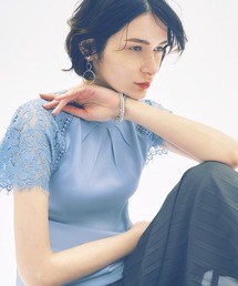 RUIRUE BOUTIQUE（ルイルエブティック）の「洗えるショルダーレースニット（Tシャツ/カットソー・レディース）」