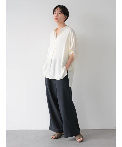 AMERICAN HOLIC（アメリカンホリック）の「ドロストリネンライクワイドパンツ　＊（その他パンツ・レディース・キャメル/ベージュ/ネイビー・M/L）」の18枚目の写真