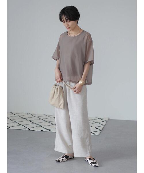 AMERICAN HOLIC（アメリカンホリック）の「ドロストリネンライクワイドパンツ　＊（その他パンツ・レディース・キャメル/ベージュ/ネイビー・M/L）」の13枚目の写真