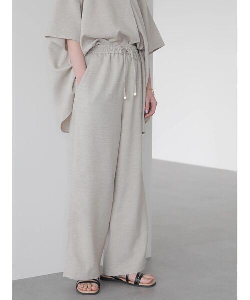 AMERICAN HOLIC（アメリカンホリック）の「ドロストリネンライクワイドパンツ　＊（その他パンツ・レディース・キャメル/ベージュ/ネイビー・M/L）」の2枚目の写真