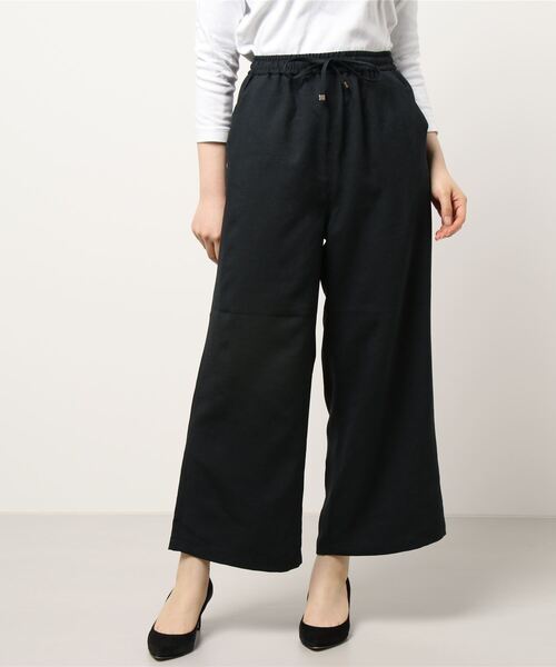 AMERICAN HOLIC（アメリカンホリック）の「ドロストリネンライクワイドパンツ　＊（その他パンツ・レディース・キャメル/ベージュ/ネイビー・M/L）」の4枚目の写真