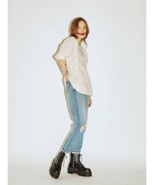 jouetie（ジュエティ）の「タックジャガードブラウス（シャツ/ブラウス・レディース・オフホワイト/ブラック/ピンク/イエロー・MEDIUM）」の15枚目の写真