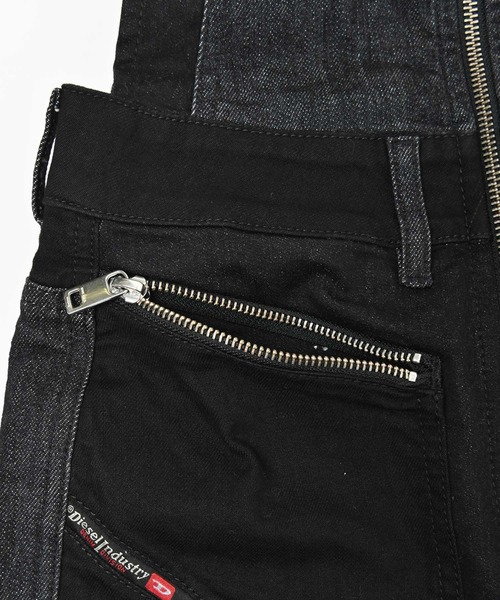DIESEL(ディーゼル)の「DIESEL (ディーゼル) FLORY 093B JoggJeans デニムサロペット(サロペット/オーバーオール・レディース・ブラック・S)」の8枚目の写真