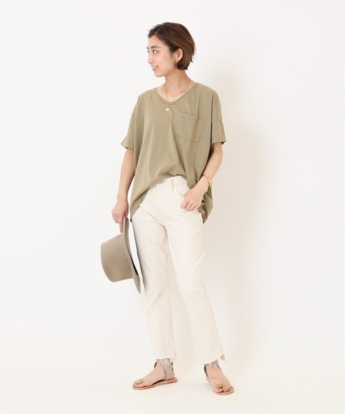 MOTHER マザー NATURAL INSIDER CROP ホワイトデニム mother（マザー）の「*【MOTHER/マザー】 NATURAL INSIDER CROP