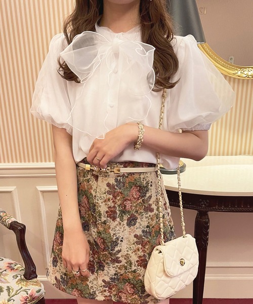 apres jour（アプレジュール）の「オーガンジーボウタイブラウス【ZOZOTOWN限定アイテム】【6AP】（シャツ/ブラウス・レディース・アイボリー/ブラック/オフホワイト・X-LARGE/フリー）」の20枚目の写真