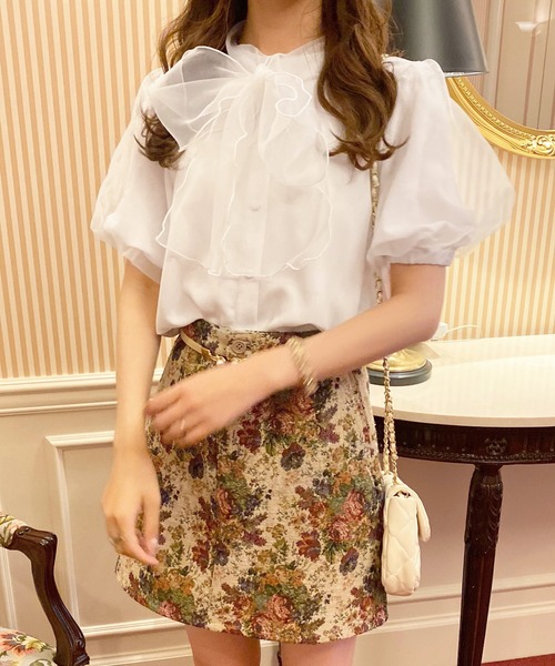 apres jour（アプレジュール）の「オーガンジーボウタイブラウス【ZOZOTOWN限定アイテム】【6AP】（シャツ/ブラウス・レディース・アイボリー/ブラック/オフホワイト・X-LARGE/フリー）」の21枚目の写真