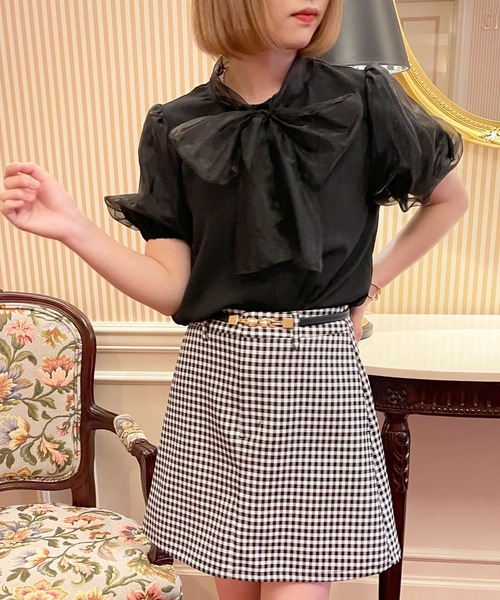 apres jour（アプレジュール）の「オーガンジーボウタイブラウス【ZOZOTOWN限定アイテム】【6AP】（シャツ/ブラウス・レディース・アイボリー/ブラック/オフホワイト・X-LARGE/フリー）」の8枚目の写真