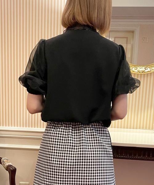 apres jour（アプレジュール）の「オーガンジーボウタイブラウス【ZOZOTOWN限定アイテム】【6AP】（シャツ/ブラウス・レディース・アイボリー/ブラック/オフホワイト・X-LARGE/フリー）」の10枚目の写真