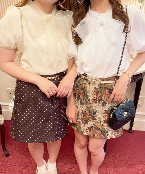 apres jour（アプレジュール）の「オーガンジーボウタイブラウス【ZOZOTOWN限定アイテム】【6AP】（シャツ/ブラウス・レディース・アイボリー/ブラック/オフホワイト・X-LARGE/フリー）」の14枚目の写真