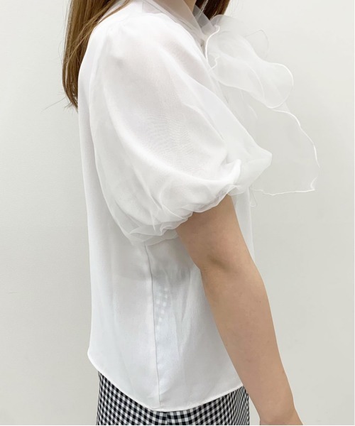 apres jour（アプレジュール）の「オーガンジーボウタイブラウス【ZOZOTOWN限定アイテム】【6AP】（シャツ/ブラウス・レディース・アイボリー/ブラック/オフホワイト・X-LARGE/フリー）」の18枚目の写真