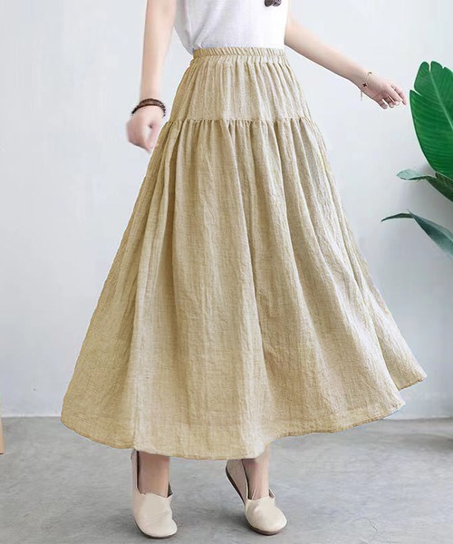 セール 綿麻ギャザーフレアスカート スカート Jewelobe ジュエローブ のファッション通販 Zozotown