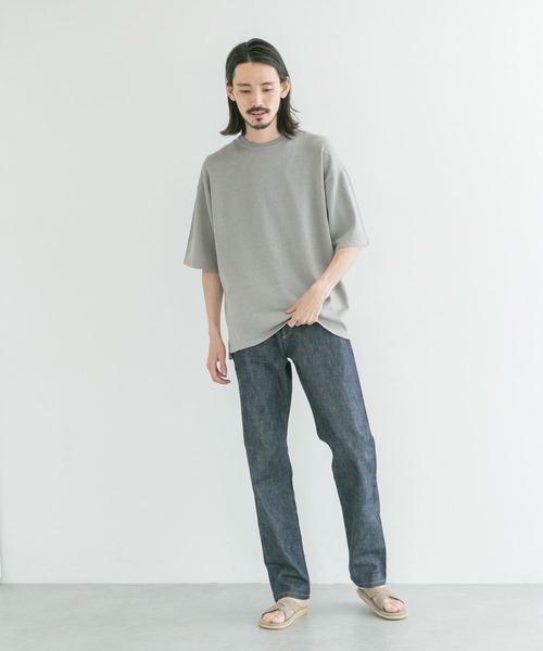 URBAN RESEARCH（アーバンリサーチ）の「ハンドウォッシャブル テンセル/ヘンプニット（Tシャツ/カットソー・メンズ・イエロー/ブルー/グレー系その他/ネイビー・MEDIUM/LARGE）」の7枚目の写真