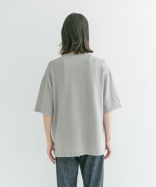 URBAN RESEARCH（アーバンリサーチ）の「ハンドウォッシャブル テンセル/ヘンプニット（Tシャツ/カットソー・メンズ・イエロー/ブルー/グレー系その他/ネイビー・MEDIUM/LARGE）」の12枚目の写真