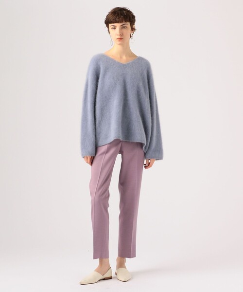 TOMORROWLAND （トゥモローランド）の「フラッフィーヤーン Vネックプルオーバー（ニット/セーター・レディース・ホワイト/ブラック/レッド/グリーン/ブルー・S）」の9枚目の写真