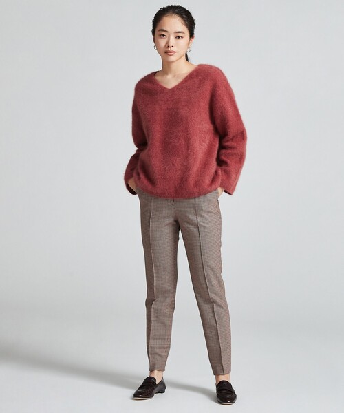 TOMORROWLAND （トゥモローランド）の「フラッフィーヤーン Vネックプルオーバー（ニット/セーター・レディース・ホワイト/ブラック/レッド/グリーン/ブルー・S）」の14枚目の写真