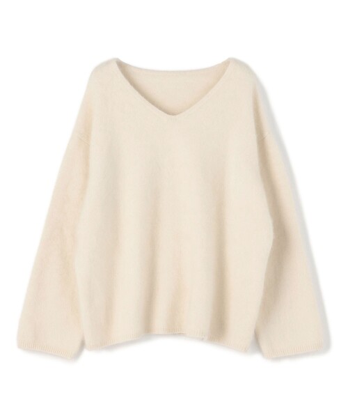 TOMORROWLAND （トゥモローランド）の「フラッフィーヤーン Vネックプルオーバー（ニット/セーター・レディース・ホワイト/ブラック/レッド/グリーン/ブルー・S）」の22枚目の写真