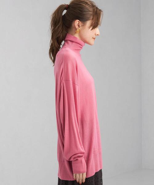 green label relaxing(グリーンレーベルリラクシング)の「EVERY. ハイネック プルオーバー ニット -ウォッシャブル-(ニット/セーター・レディース・ナチュラル/モカ/ピンク/パープル・FREE)」の13枚目の写真