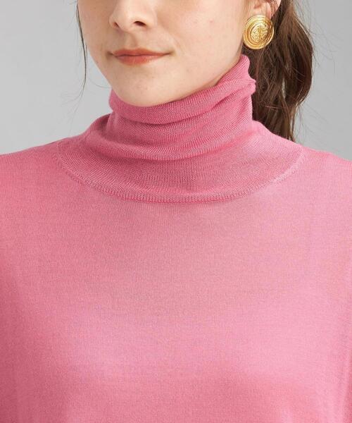 green label relaxing(グリーンレーベルリラクシング)の「EVERY. ハイネック プルオーバー ニット -ウォッシャブル-(ニット/セーター・レディース・ナチュラル/モカ/ピンク/パープル・FREE)」の15枚目の写真