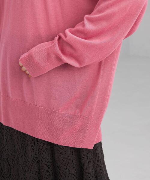 green label relaxing(グリーンレーベルリラクシング)の「EVERY. ハイネック プルオーバー ニット -ウォッシャブル-(ニット/セーター・レディース・ナチュラル/モカ/ピンク/パープル・FREE)」の16枚目の写真