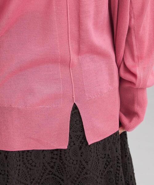 green label relaxing(グリーンレーベルリラクシング)の「EVERY. ハイネック プルオーバー ニット -ウォッシャブル-(ニット/セーター・レディース・ナチュラル/モカ/ピンク/パープル・FREE)」の18枚目の写真