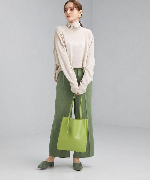 green label relaxing(グリーンレーベルリラクシング)の「EVERY. ハイネック プルオーバー ニット -ウォッシャブル-(ニット/セーター・レディース・ナチュラル/モカ/ピンク/パープル・FREE)」の6枚目の写真