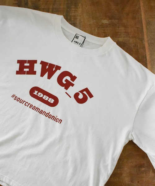 HWG_5(エイチダブルゴー)の「HWG_5オリジナル ビッグシルエットプリントロゴTシャツ - HWG_5 1988 -(Tシャツ/カットソー・レディース・ホワイト/ブラック・FREE)」の11枚目の写真