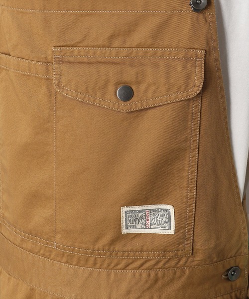 Purple&Yellow(パープルアンドイエロー)の「コットンツイルオーバーオール(サロペット/オーバーオール・メンズ・キャメル/キナリ/ブラック系2/ブラック系1・MEDIUM/LARGE/SMALL)」の15枚目の写真