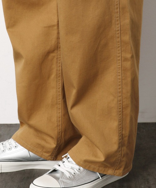 Purple&Yellow(パープルアンドイエロー)の「コットンツイルオーバーオール(サロペット/オーバーオール・メンズ・キャメル/キナリ/ブラック系2/ブラック系1・MEDIUM/LARGE/SMALL)」の17枚目の写真