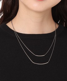 メタルパーツ2連ネックレス 219908