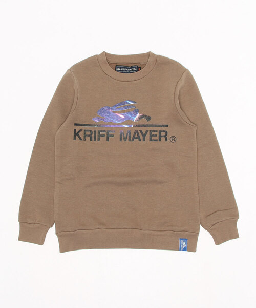 KRIFF MAYER（クリフメイヤー）の「ストレッチスペースクルー(ロゴ)（スウェット・キッズ・グレー/ベージュ/ワインレッド/ネイビー・130/150/170/120/140/160）」の3枚目の写真