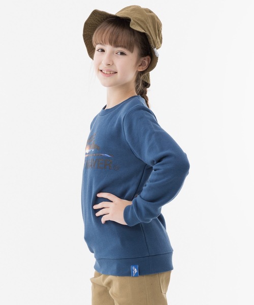 KRIFF MAYER（クリフメイヤー）の「ストレッチスペースクルー(ロゴ)（スウェット・キッズ・グレー/ベージュ/ワインレッド/ネイビー・130/150/170/120/140/160）」の16枚目の写真