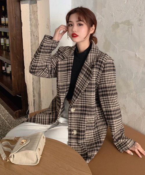 ABITOKYO（アビトーキョー）の「チェック柄テーラードジャケット